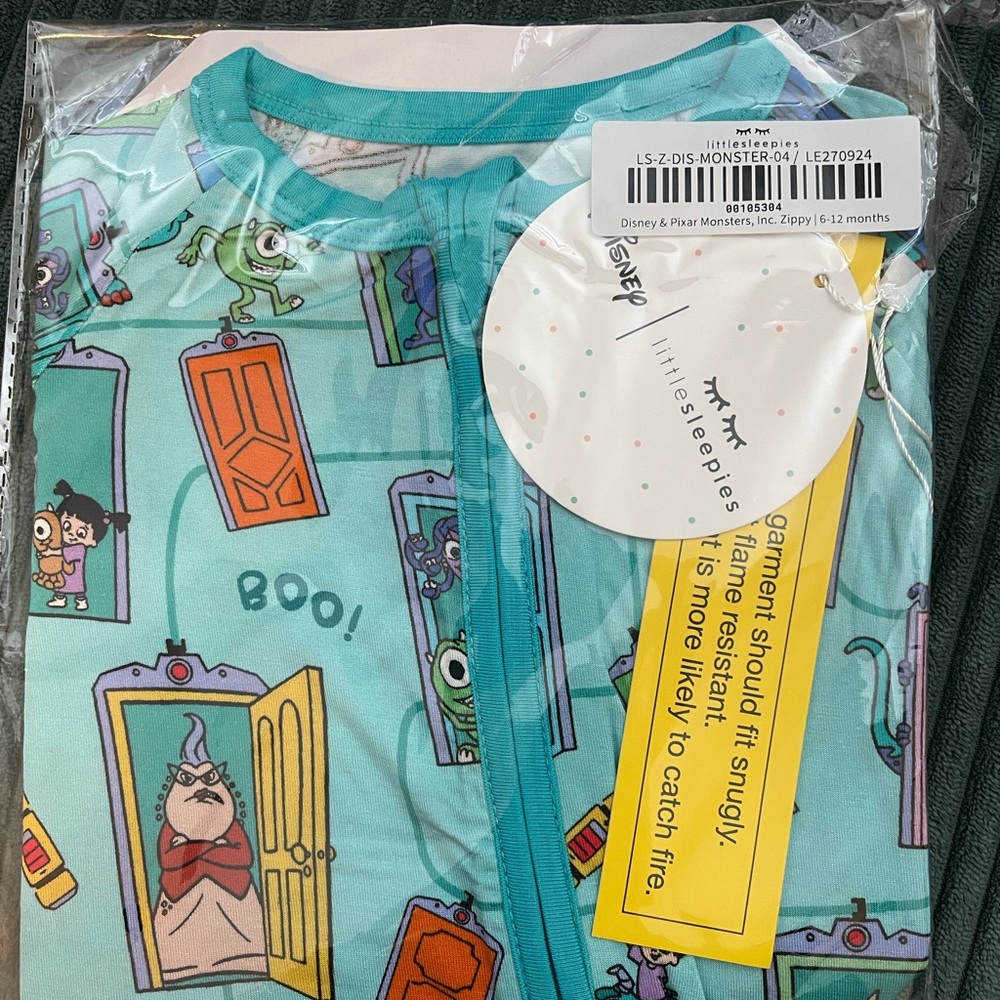 Disney Monsters Inc. Little Sleepies 6-12 Zippy